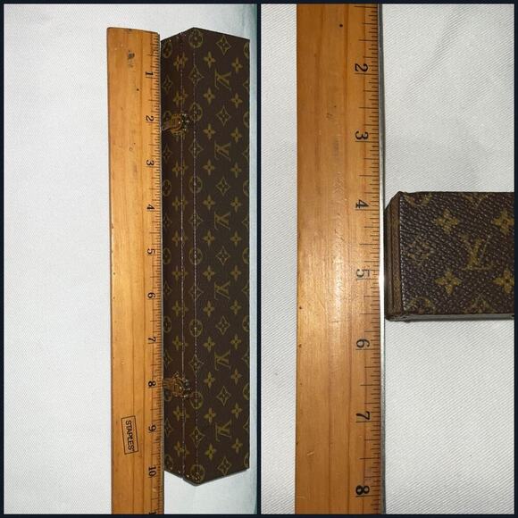 Louis Vuitton Rare Vintage Mini Trunk Monogram Wood Accessory Box - Picture 9 of 14